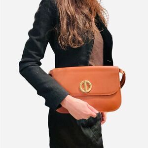 Dior orange brown shoulder bag